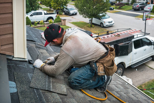 Professional Roofing technician working in Potts Camp, MS